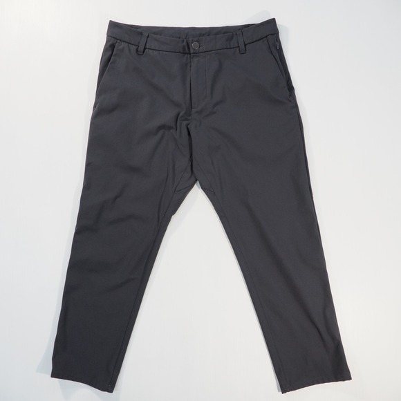 Lululemon Commission Pants Men 34x26 Gray Warpstreme Classic Fit Cropped Trouser - Picture 11 of 11